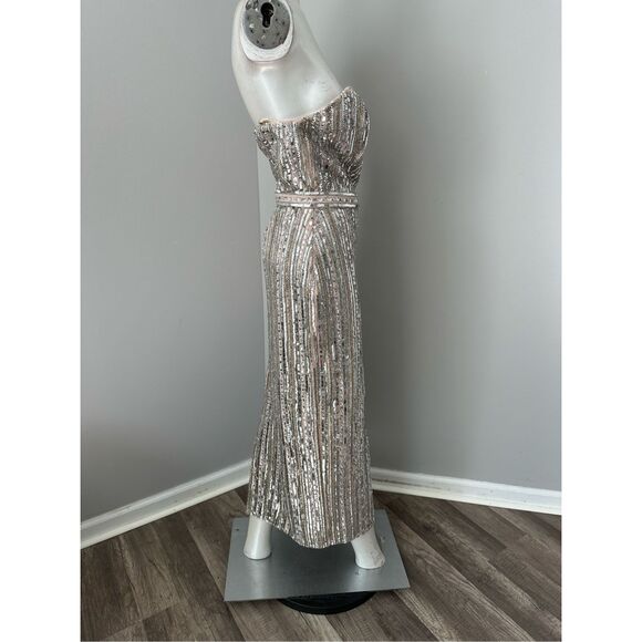 NWT MAC DUGGAL Embellished Strapless Column Dress Size US 10 $798 - Picture 11 of 12